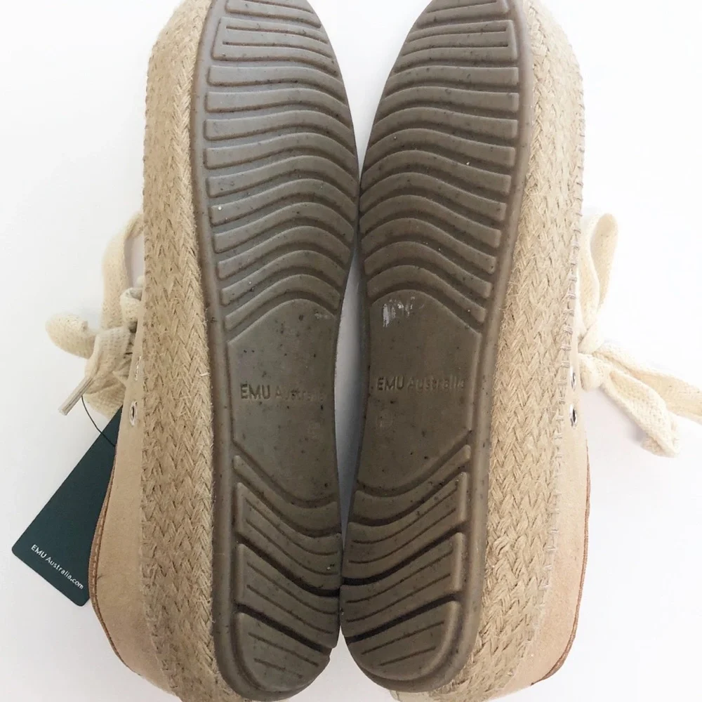 EMU Australia rose gold lace up‎ espadrille sneaker sz 7&8
